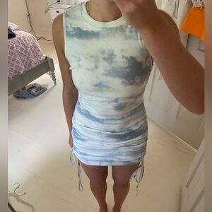tie dye fitted dress